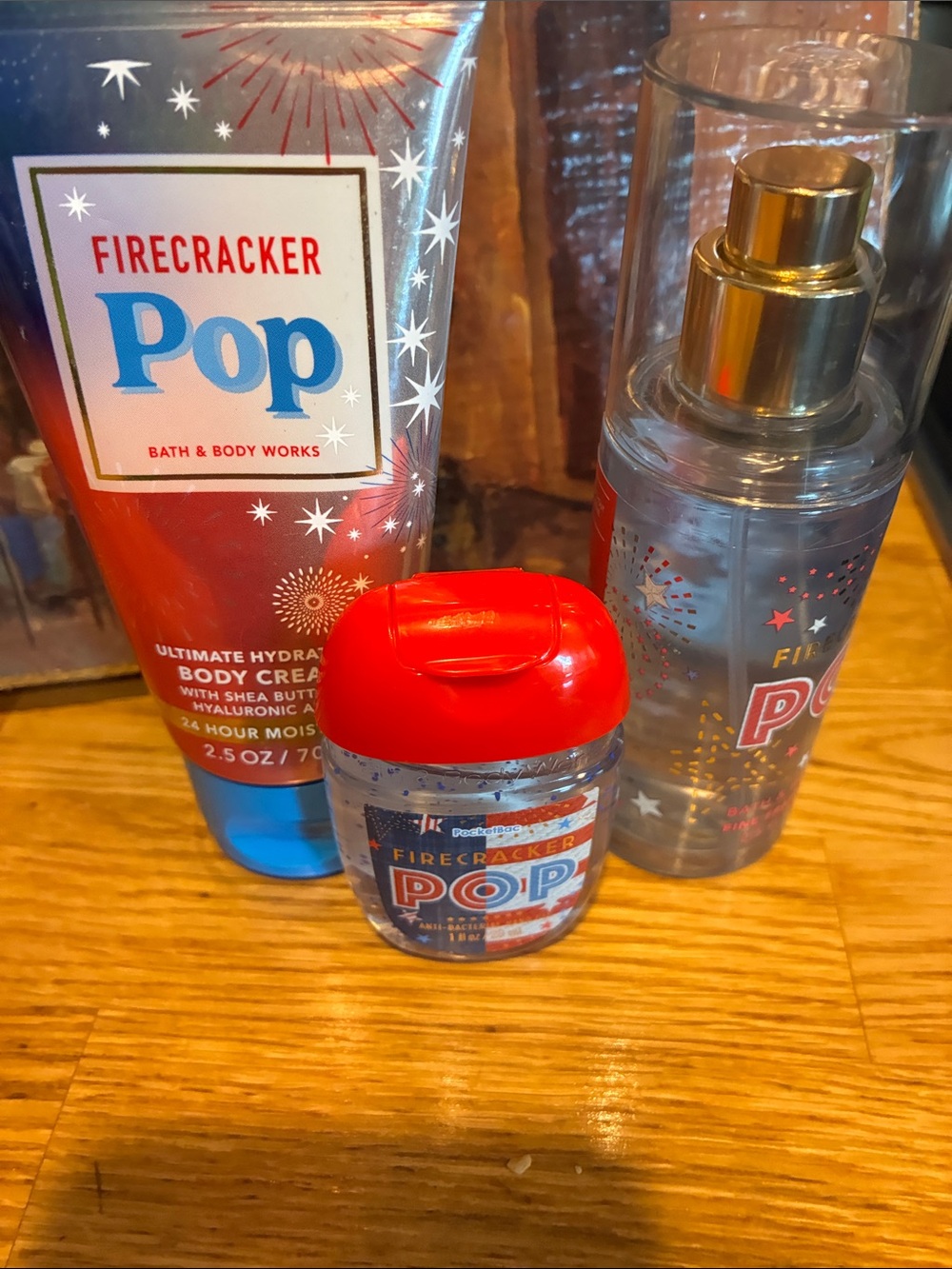 Bath & Body Works Firecracker Pop Trio - Red, Blue, Silver